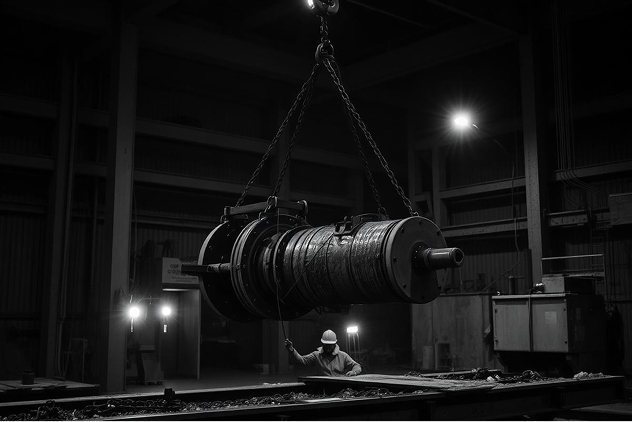 Sawmill equipment changed out during a night shutdown